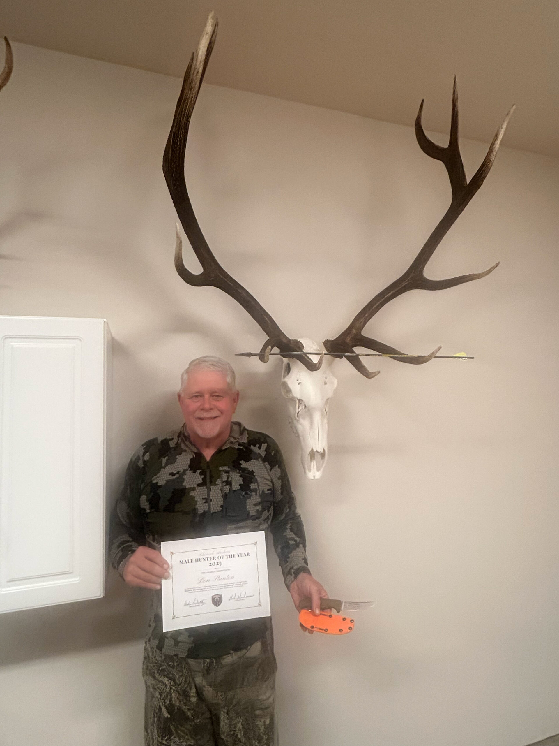 Don Stanton, 2025 Male Hunter of the Year with his 6x7 Rocky Mountain Elk Scoring 332